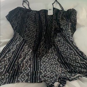BCBG black and white romper NEW WITH TAGS